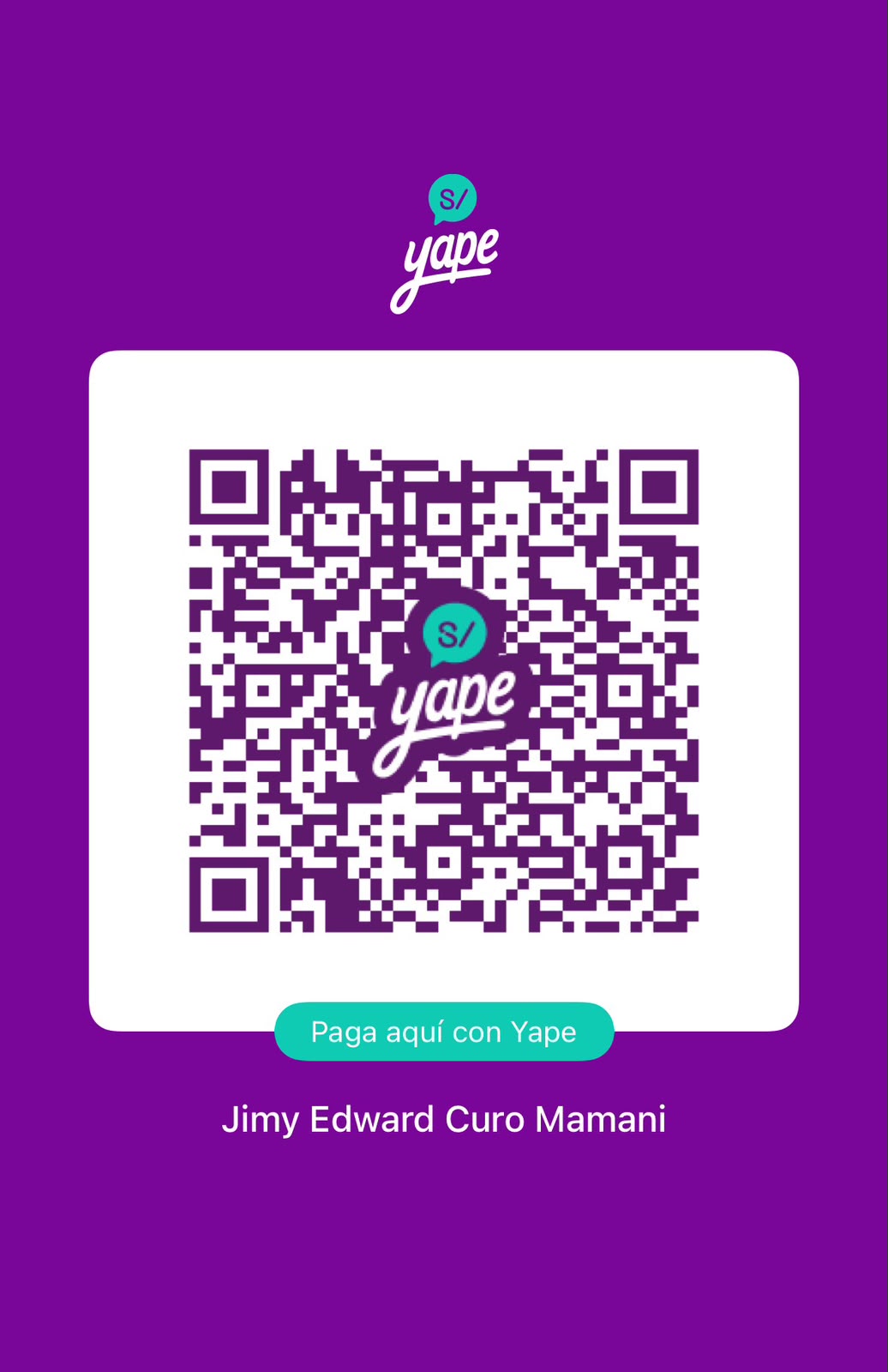 Código QR de Yape y Plin de la Fundación Territorial Comunitarios